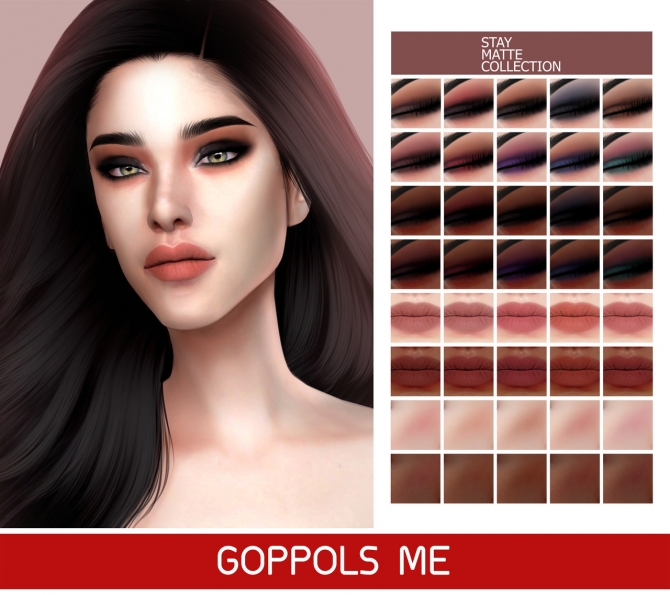 Gpme Gold Stay Matte Collection At Goppols Me Sims Updates