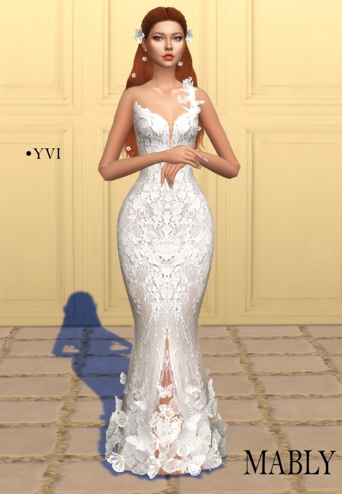 YVI wedding dress at Mably Store » Sims 4 Updates