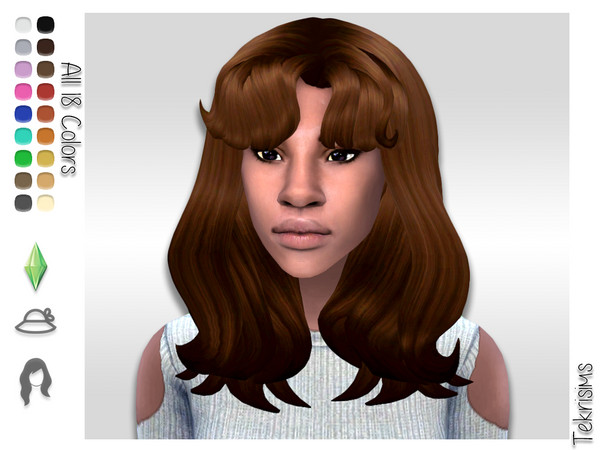 Rosario Thick Mid Length Hair By Tekrisims At Tsr Sims 4 Updates