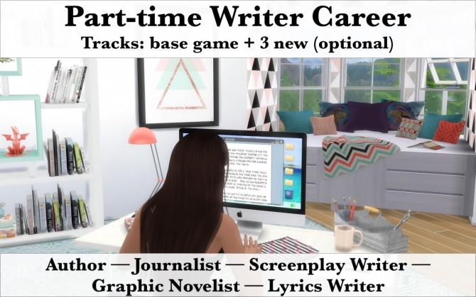 Part-time Writer Career +new branches by Arialyx at Mod The Sims » Sims