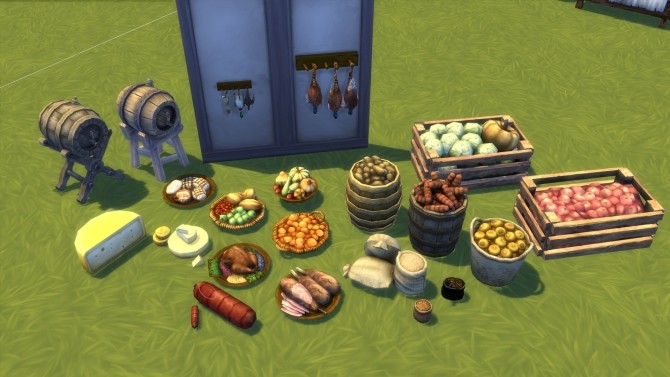 Medieval Market Stuff Pack by SatiSim at Mod The Sims » Sims 4 Updates