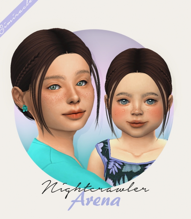 Nightcrawler Arena hair for kids and toddlers at Simiracle » Sims 4 Updates