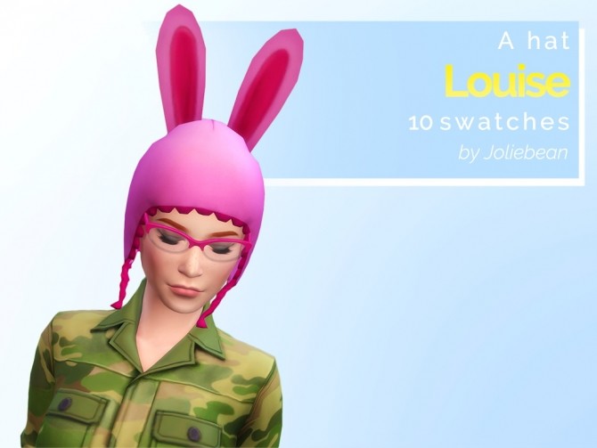 Louise hat with bunny ears at Joliebean » Sims 4 Updates
