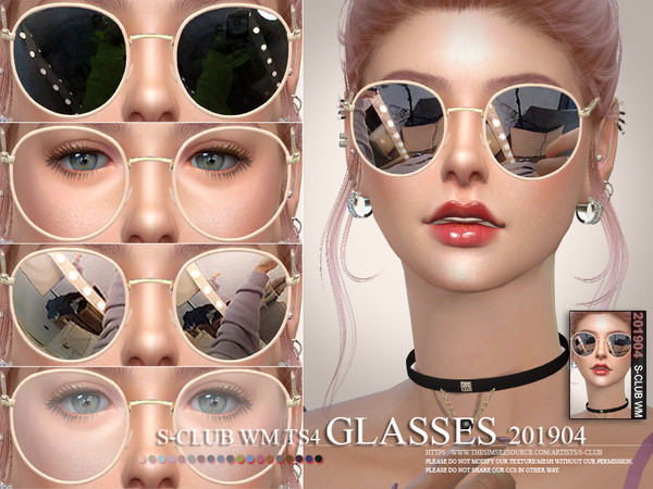 The Sims 4 Wire Glasses By Simtone Sims 4 Sims Sims 4 Game