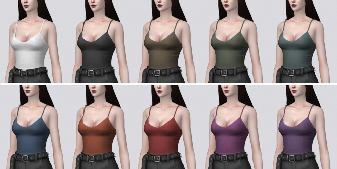 Thin Strap Crop Top At Darte Sims Updates