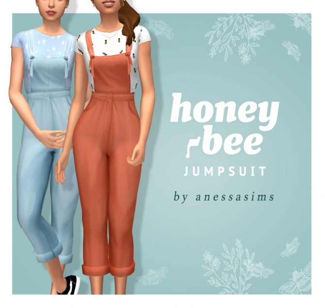 Honey bee jumpsuit at Anessa Sims Â» Sims 4 Updates