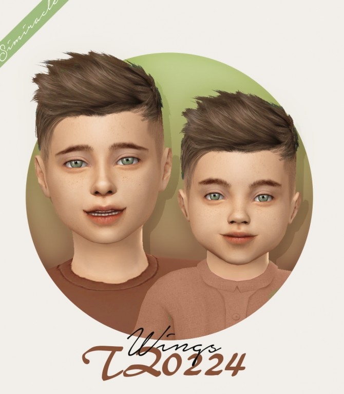 Wings Tz0224 Hair For Kids And Toddlers At Simiracle Sims 4 Updates
