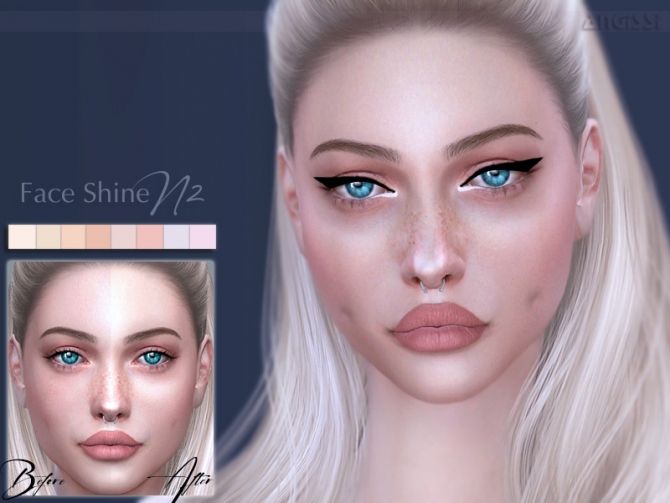 Face Shine-N2 by ANGISSI at TSR » Sims 4 Updates