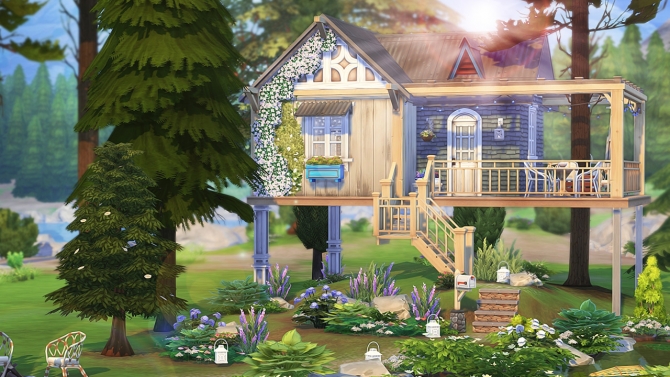 WRITER’S TINY TREE HOUSE at Aveline Sims » Sims 4 Updates