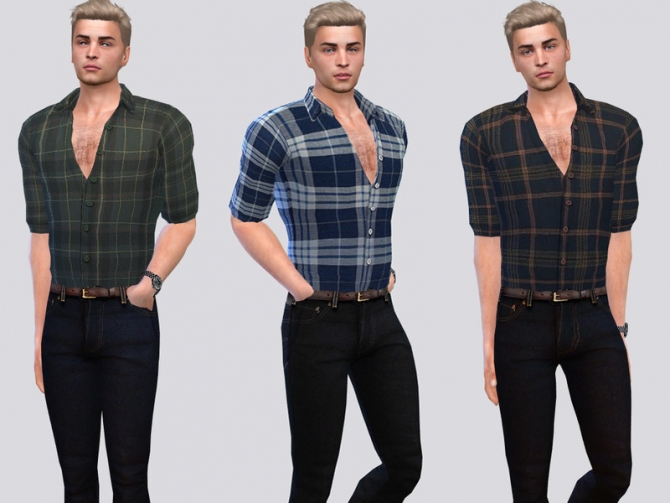 Barn Plaid Shirt By Mclaynesims At Tsr Sims 4 Updates