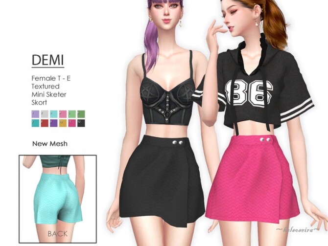 Demi Mini Skirt By Helsoseira At Tsr Sims 4 Updates