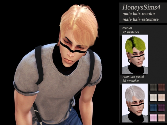 Honeyssims4 Recolor Retexture Male Hair Wings Os1113 The Sims 4 Catalog Images And Photos Finder