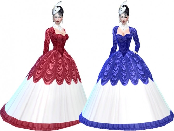 Frill Ball Gown By Trudieopp At Tsr Sims 4 Updates