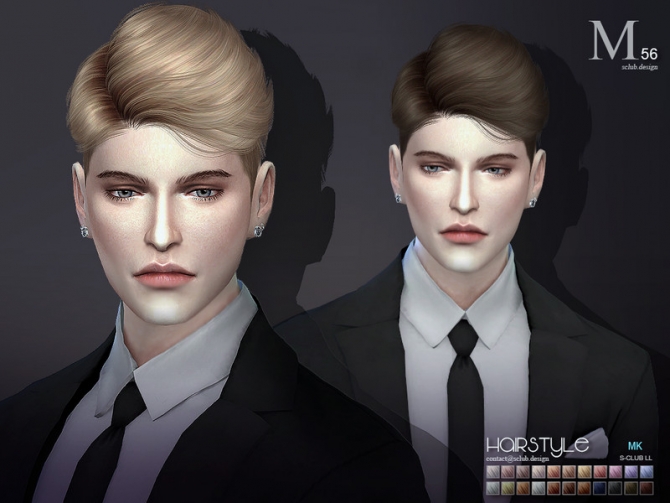 Remaron Sclub Ts4 Hair N54 Leon Sims Hair Sims 4 Hair