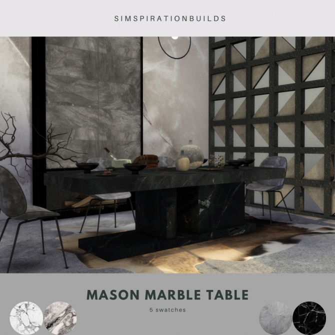 Marble Table at Simspiration Builds » Sims 4 Updates