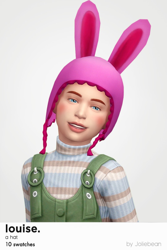 Louise hat with bunny ears for children at Joliebean » Sims 4 Updates