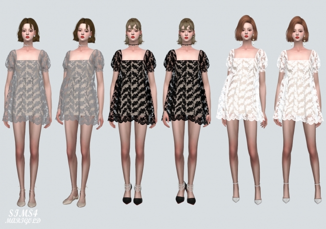 See Through Lace Mini Dress At Marigold Sims Updates