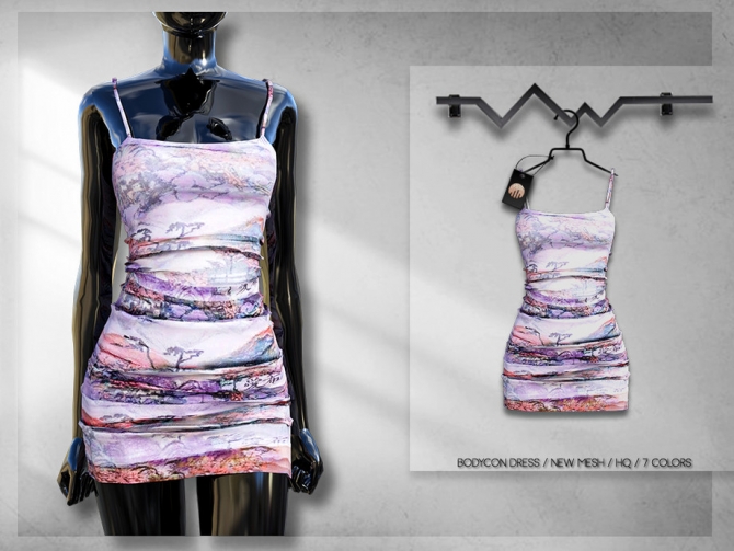 Bodycon Dress Bd By Busra Tr At Tsr Sims Updates