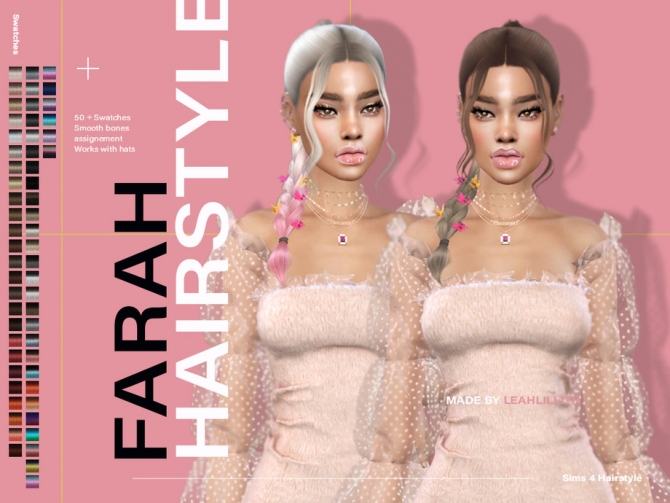 Farah Hairstyle By Leah Lillith At Tsr Sims Updates