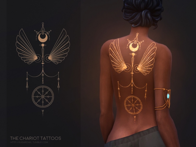 The Chariot tattoos by sugar owl at TSR » Sims 4 Updates