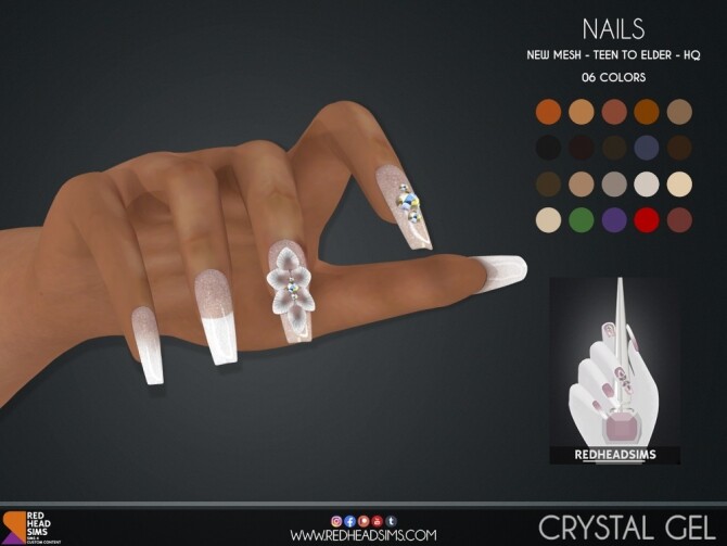 4. Crystal Gel Nails with Gems - wide 7
