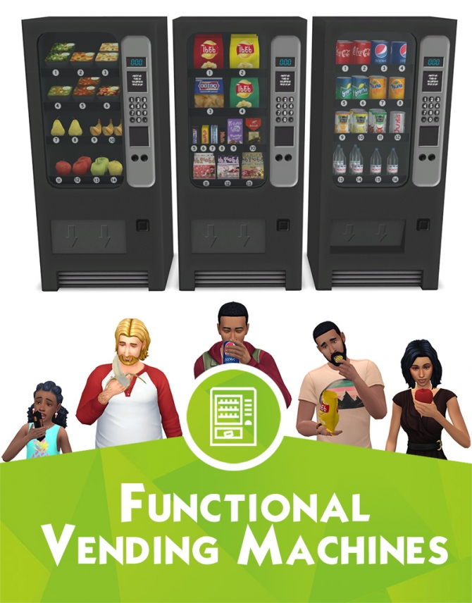 Functional vending machines at Around the Sims 4 » Sims 4 Updates