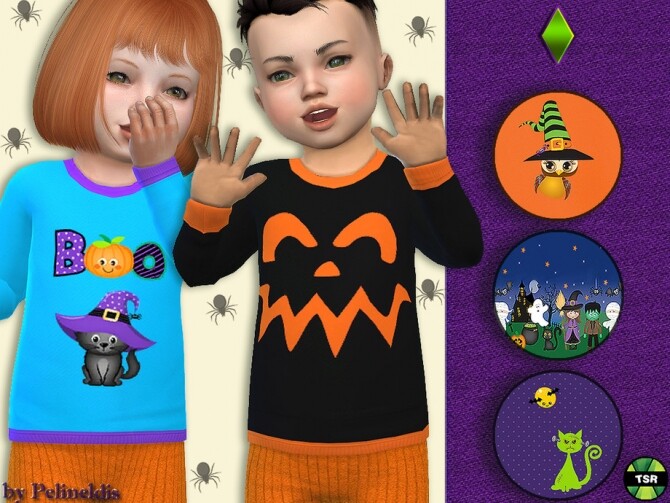 Toddler Halloween Sweatshirt By Pelineldis At Tsr Sims 4 Updates