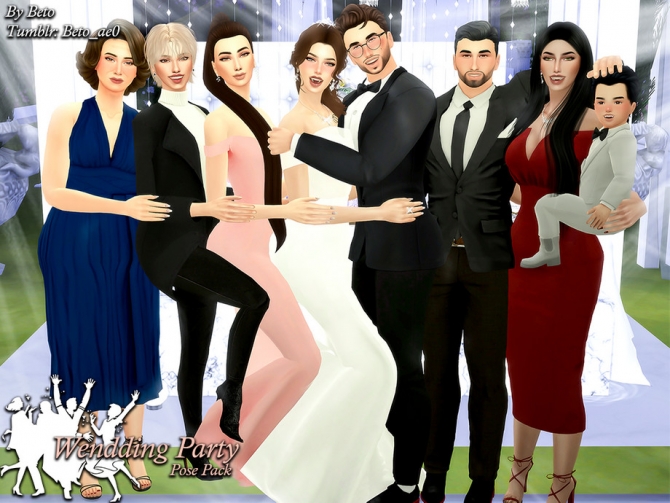 Wedding Party II Pose Pack by Beto_ae0 at TSR » Sims 4 Updates