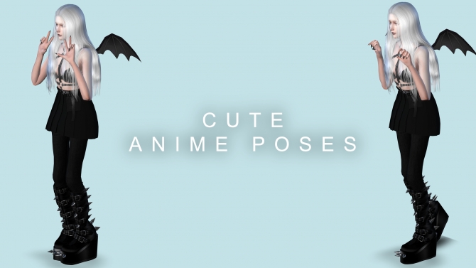 Anime Cute Poses by jmac13 at Mod The Sims » Sims 4 Updates