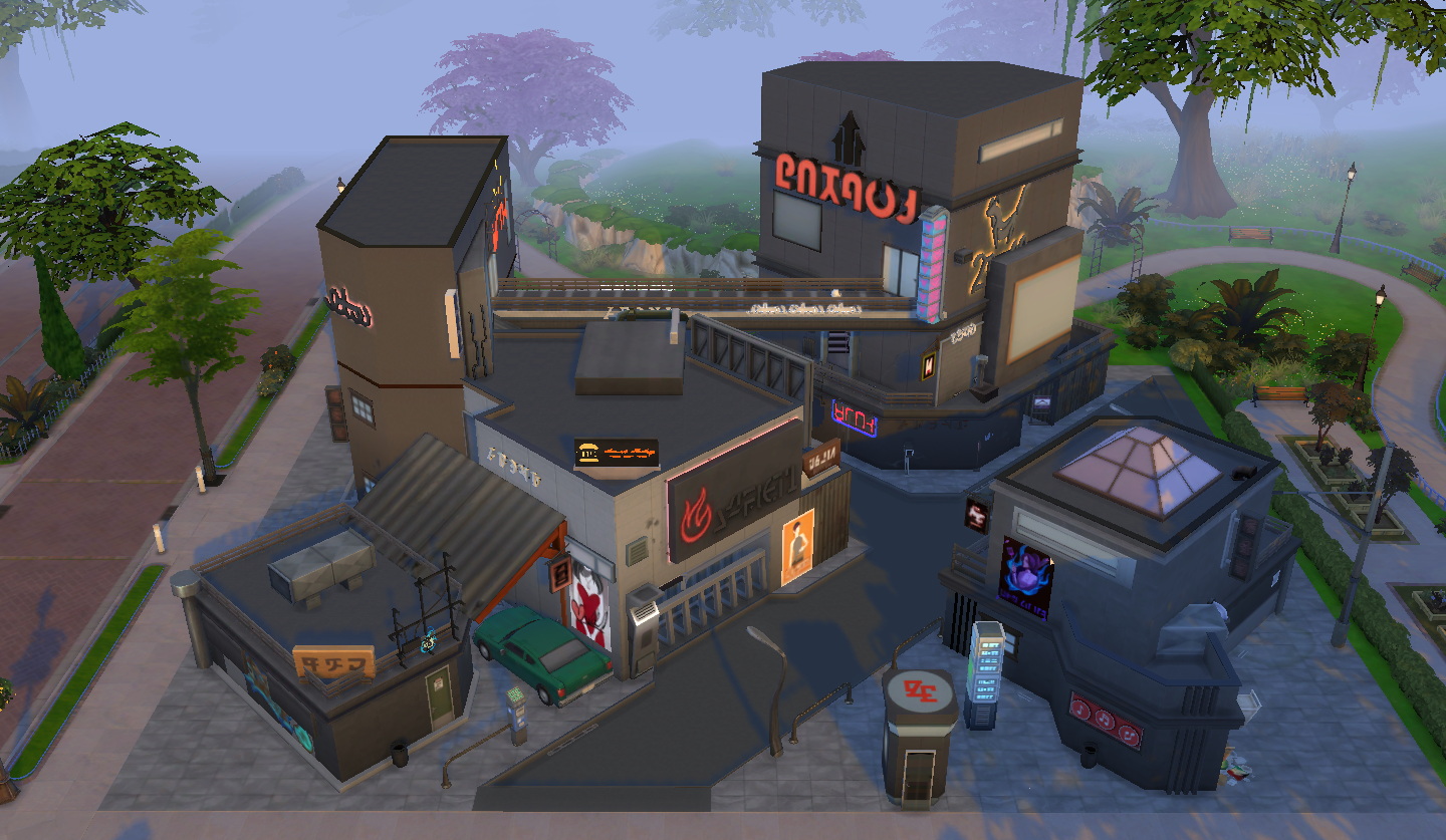 Cyberpunk Style Street By Loryn At Mod The Sims Sims Updates