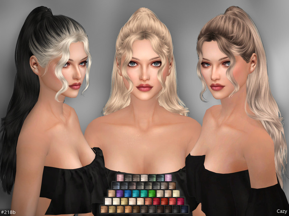 Female Hairstyle Set 218b E By Cazy At TSR Sims 4 Updates