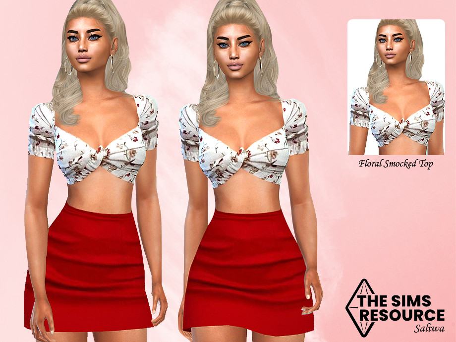 Front Smocked Petite Top By Saliwa At Tsr Sims Updates