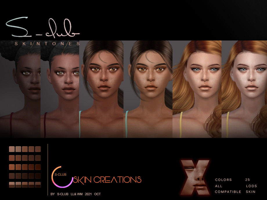 Female Natural Freckles Skintones By S Club At TSR Sims 4 Updates