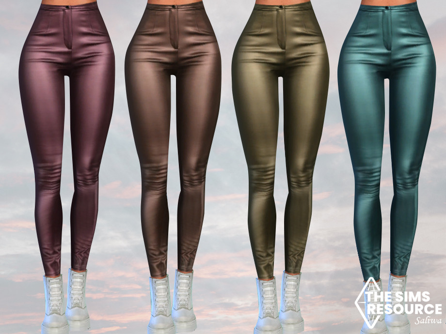 Female High Waisted Leather Pants By Saliwa At Tsr Sims Updates