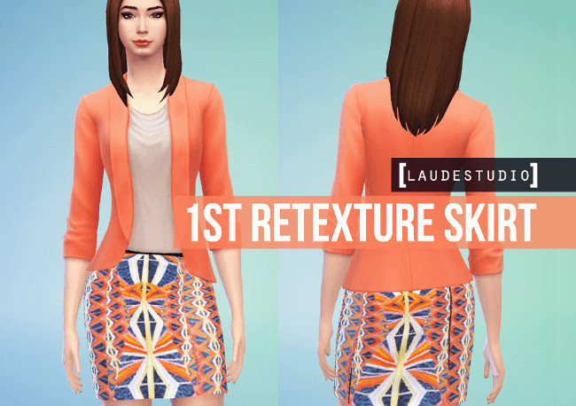 Sims 4 1st Retexture Skirt by Laude Studio