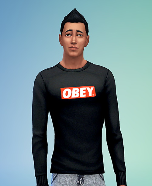 Sims 4 Obey Sweatshirt Set #1 at Sims 4 Sweetshop