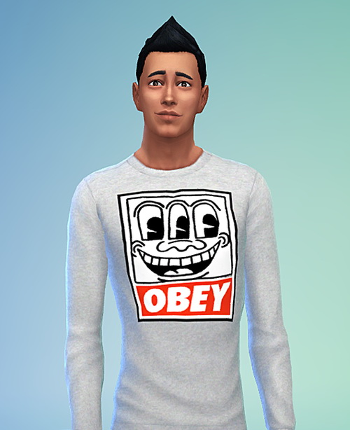 Sims 4 Obey Sweatshirt Set #1 at Sims 4 Sweetshop