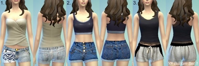 Sims 4 2 denim and one athletic shorts at Jietia Creations