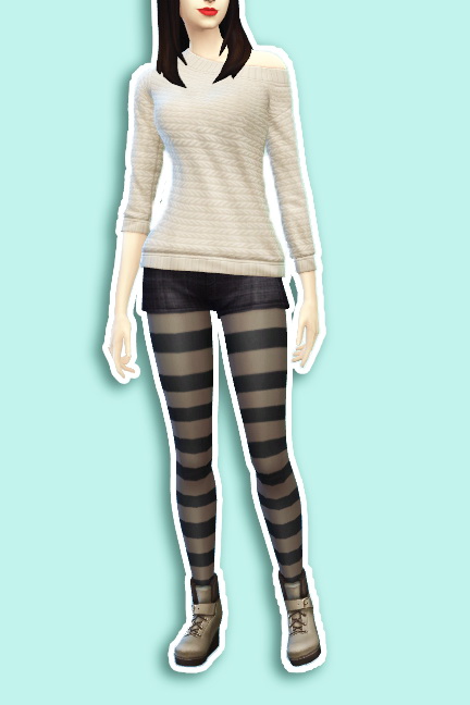 Sims 4 Sheer Striped Tights at JSBoutique