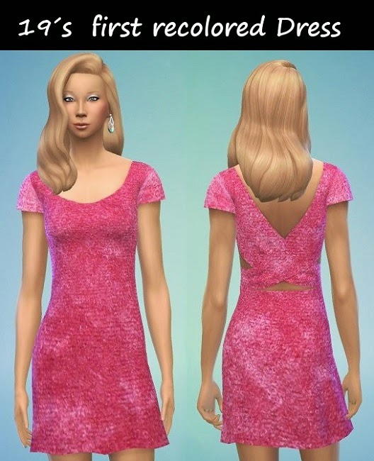Sims 4 19s first recolored dress by Michaela P. at 19 Sims 4 Blog