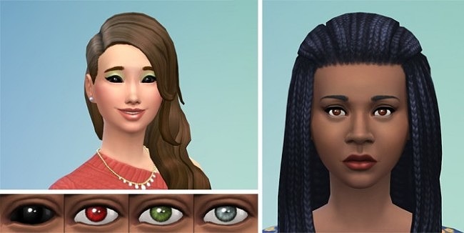 Sims 4 Default eyes conversion from TS3 by Dere at Niles Edge