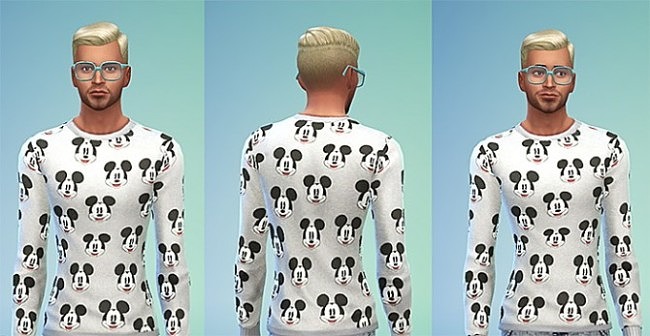 Sims 4 Eleven Paris Mickey Sweater (Non Default) at Sims 4 Sweetshop