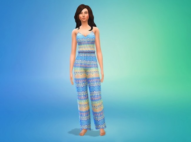 Sims 4 Patterned Jumper Default Replacements at Seventhecho