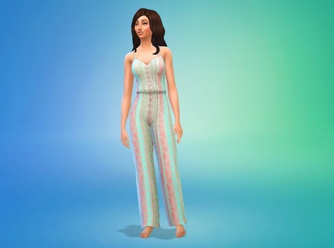 Sims 4 Patterned Jumper Default Replacements at Seventhecho