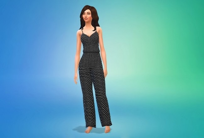 Sims 4 Patterned Jumper Default Replacements at Seventhecho
