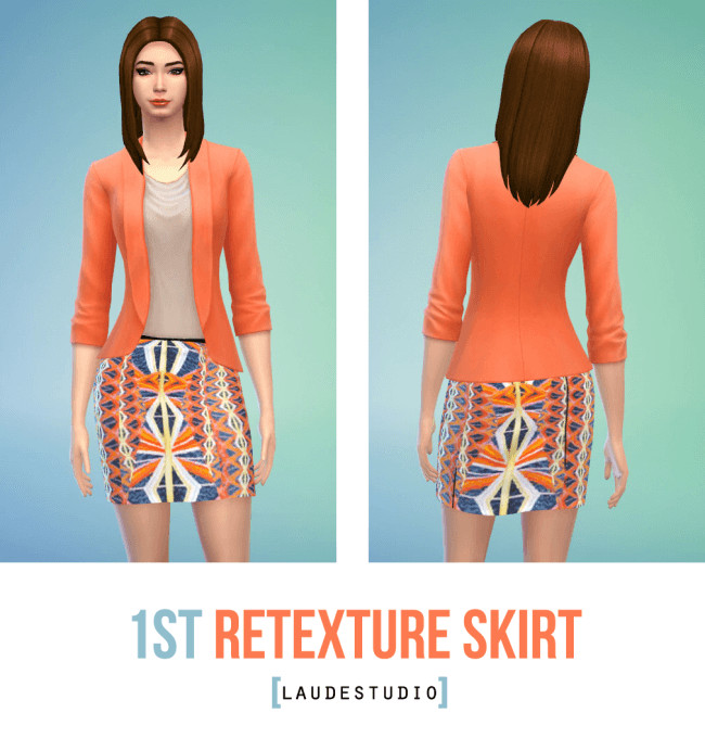 Sims 4 1st Retexture Skirt by Laude Studio