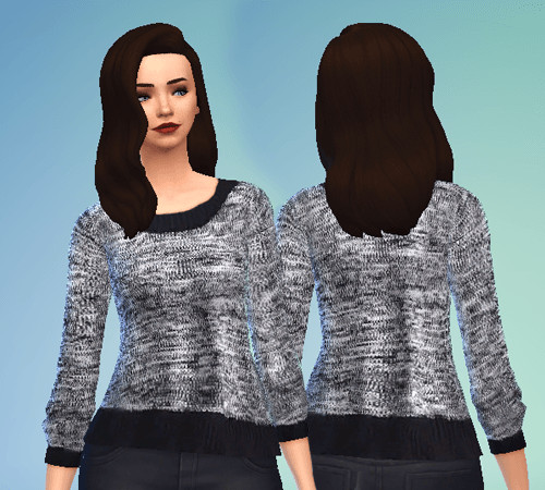 Sims 4 Grey Knit Sweater at Puresims
