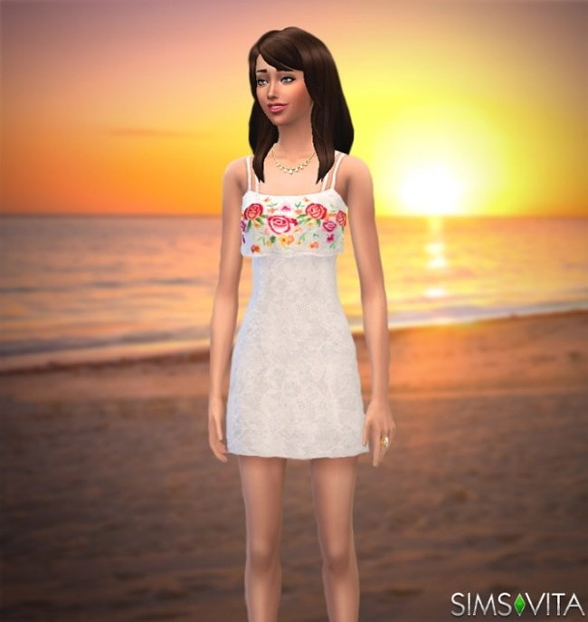Sims 4 Summer dress non default by Luciap2 at Sims Vita