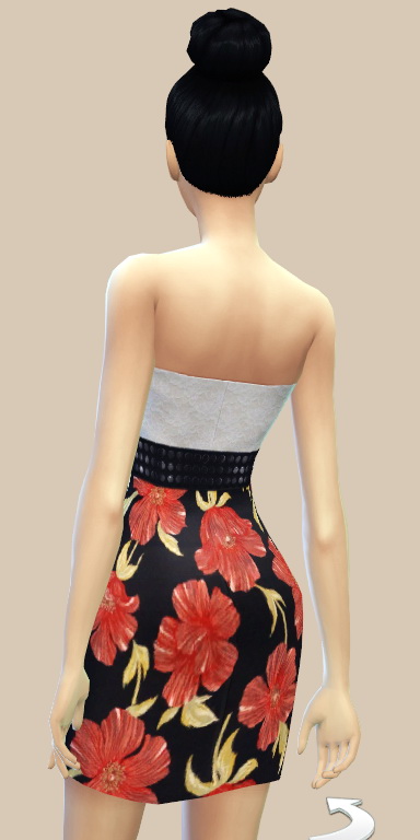 Sims 4 Lace and Floral Dress at JSBoutique