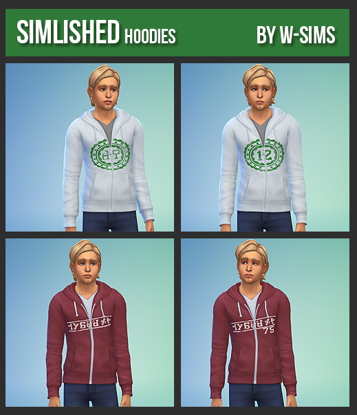 Sims 4 Simlished Hoodies at W Sims